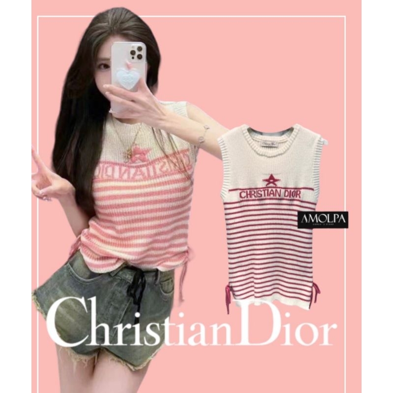 christian-dior-knit-2022ss-อักษร-christian-dior-ผ้าอย่างดี-หนานุ่มแน่นๆ-บอกเลยยยสวยไม่ผิดหวังงงง-ผ้าเย็นม๊ากก