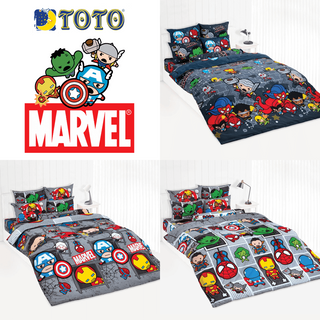 [7 ลาย] TOTO (ชุดประหยัด) ชุดผ้าปูที่นอน+ผ้านวม มาร์เวล คาวาอิ Marvel Kawaii #Total โตโต้ ชุดเครื่องนอน ผ้าปูที่นอน