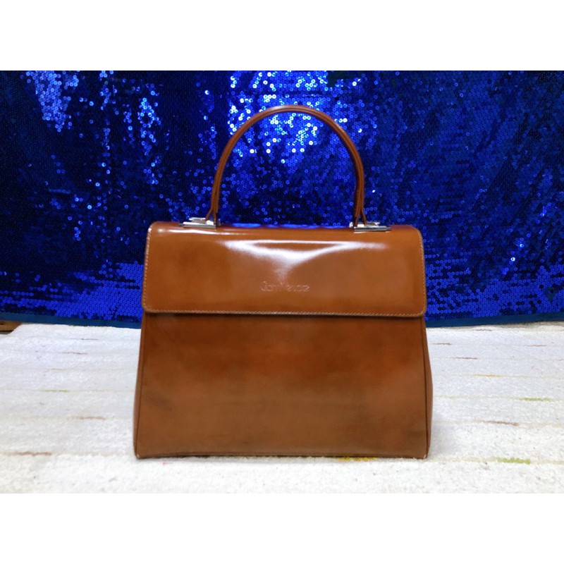 gianni-versace-patent-leather-handbag-vintage-แท้