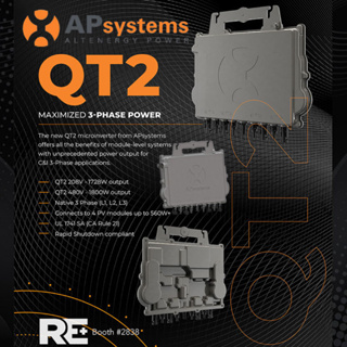 APsystems QT2 Microinverter Single Phas