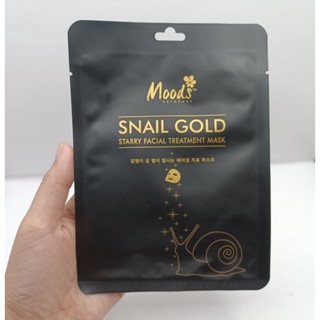 Moods Snail Gold  Starry Facial treatment Mask มูดส์ สเนล โกลด์ สตาร์นี่ เฟเชี่ยล ทรีทเม้นท์ มาส์ค ( 1 แผ่น )