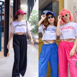 ชุดเซ็ทสปอตสีเก๋ๆ เสื้อ oversize + กางเกงขายาว สดใสที่สุด🌈พร้อมส่ง