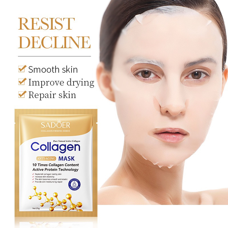 10-แผ่น-collagen-sheet-mask-แผ่นมาส์กหน้าคอลลาเจน-ตัวช่วยหน้าเด้ง-ลดรอยเหี่ยวย่น-หน้าขาวใส