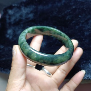 หยพม่าjadeite Type A กำไลหยกพม่าแท้ธรรมชาติเขียวจักรพรรดิ