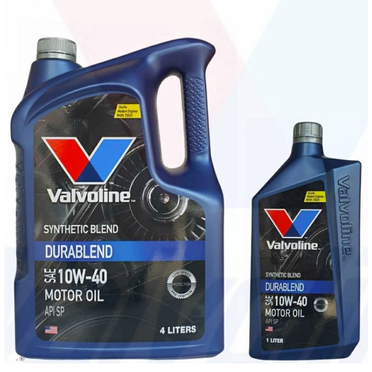 น้ำมันเครื่อง-valvoline-durablend-วาโวลีน-ดูราเบลน-10w-40-เบนซิน-ขนาด-4-1-ลิตร-แถมกรองเครื่อง