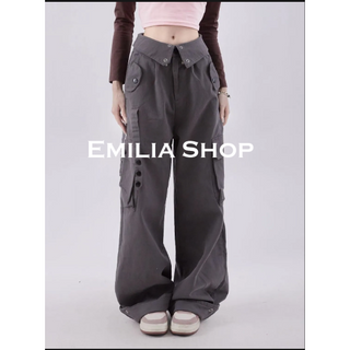 EMILIA SHOP  กางเกงขายาว กางเกงเอวสูง ผู้หญิงสไตล์เกาหลี เสื้อผ้าแฟชั่นผู้หญิง 2023 ใหม่  ทันสมัย สบาย Beautiful Stylish A23L0FL 36Z230909