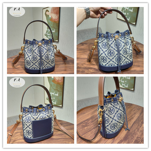 f-a-ว่าแท้100-tory-burch-t-monogram-jacquard-embroidered-bucket-bag-กระเป๋าสะพายข้างผู้หญิง-กระเป๋าทรงถังหูรูดสตรี-1615