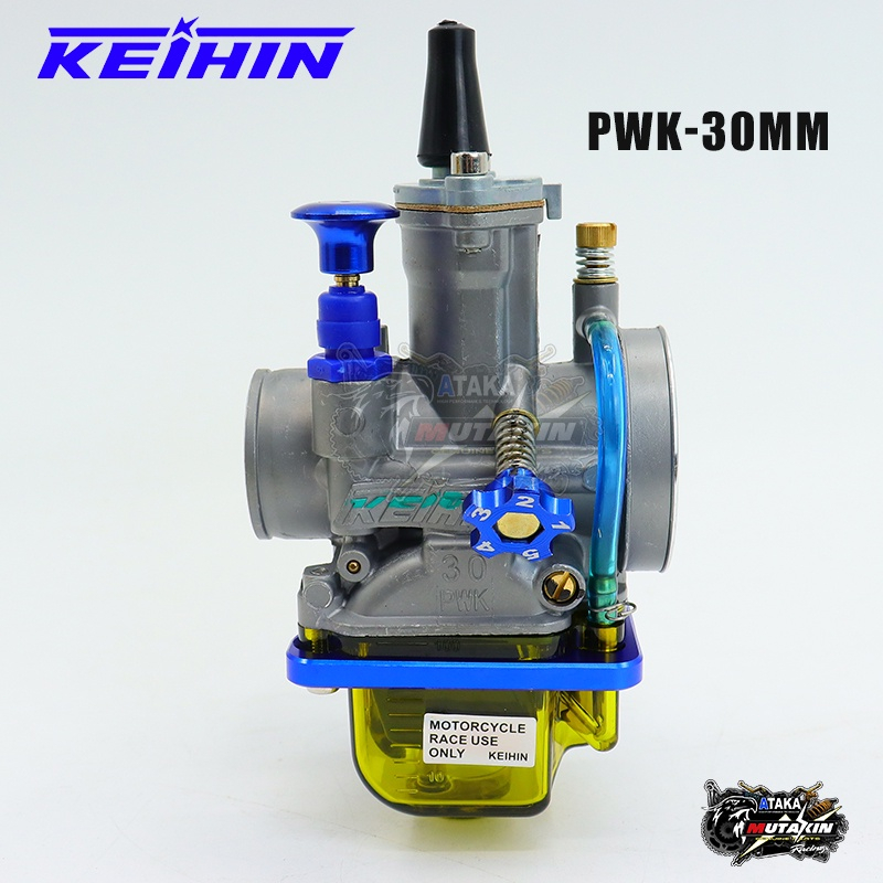 คาร์บูเรเตอร์ Keihin PWK 28 30 34 มม. ฝาครอบด้านล่างสีฟ้าใส CNC ปรับ ...