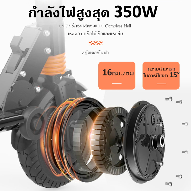 รับประกัน10ปี-สกู๊ตเตอร์ไฟฟ้า-e-scooter-สุดเทห์-สกู๊ตเตอร์-รถไฟฟ้า-มีเบรคมือ-ผู้ใหญ่และเด็กขี่ได้