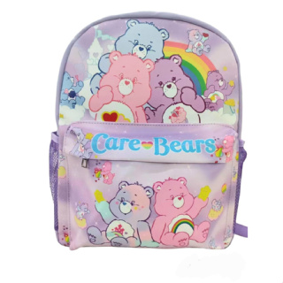 เป้นักเรียน CARE BEARS 16 นิ้ว ลายการ์ตูน  งานหนัง PU หนา แข็งแรง รับน้ำหนักได้เยอะ  กันน้ำ