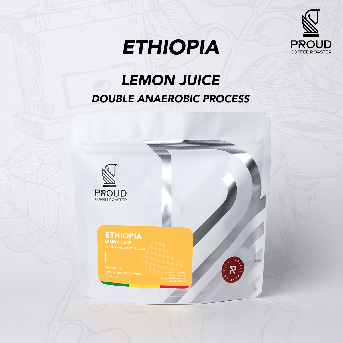 เมล็ดกาแฟคั่วอ่อน Ethiopia Lemon Juice (150 g) Shopee Thailand
