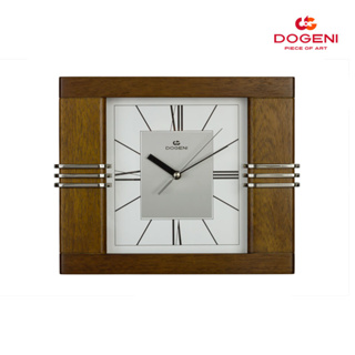 DOGENI นาฬิกาแขวน รุ่น WNW008DB นาฬิกาแขวนผนัง นาฬิกาติดผนัง นาฬิกาแขวนไม้ ดีไซน์เรียบหรู เข็มเดินเรียบ