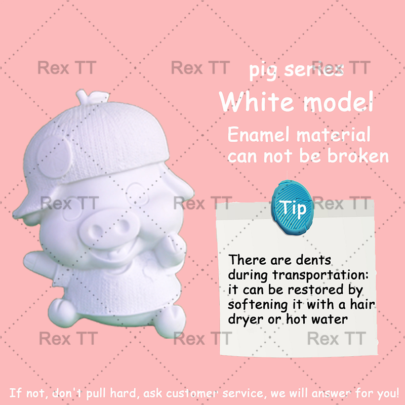 rex-tt-หมูสีขาวรุ่น-diy-ระบายสีภาพวาดกราฟฟิตีสนุกเครื่องประดับของเล่นน่ารัก