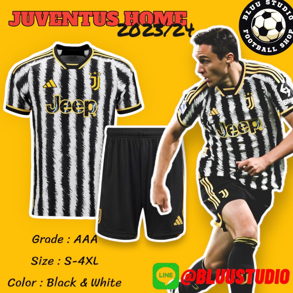 bluu-พร้อมส่งจากไทย-เสื้อบอลทีม-ยูเวนตุส-เหย้า-เกรดแฟนบอล-aaa-ปี-2023-24-juventus-home-jersey-2023-24-fans-ver