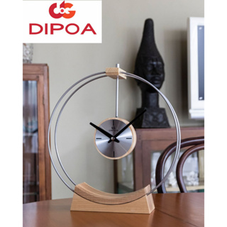 DIPOA New arrival นาฬิกาตั้งโต๊ะ รุ่น SN301SL สีเงิน ขนาด : กว้าง 30.0 x สูง 33.5 x หนา 8.0ซม. Table Clock