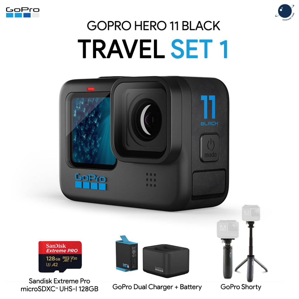 GoPro Hero 11 Black Travel Pack Set 1 (Sandisk Extreme Pro 128GB, GoPro ...
