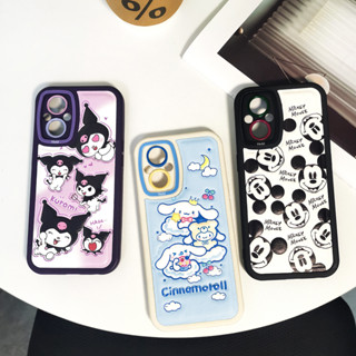 เคสหนังเคสนิ่มกันกล้องการ์ตูนสำหรับแอนดรอยด์ OPPO A5S A12 A15 A15S A16 A17 A31 A53 A54 A57 A95 RENO4 RENO5 RENO7Z RENO8T