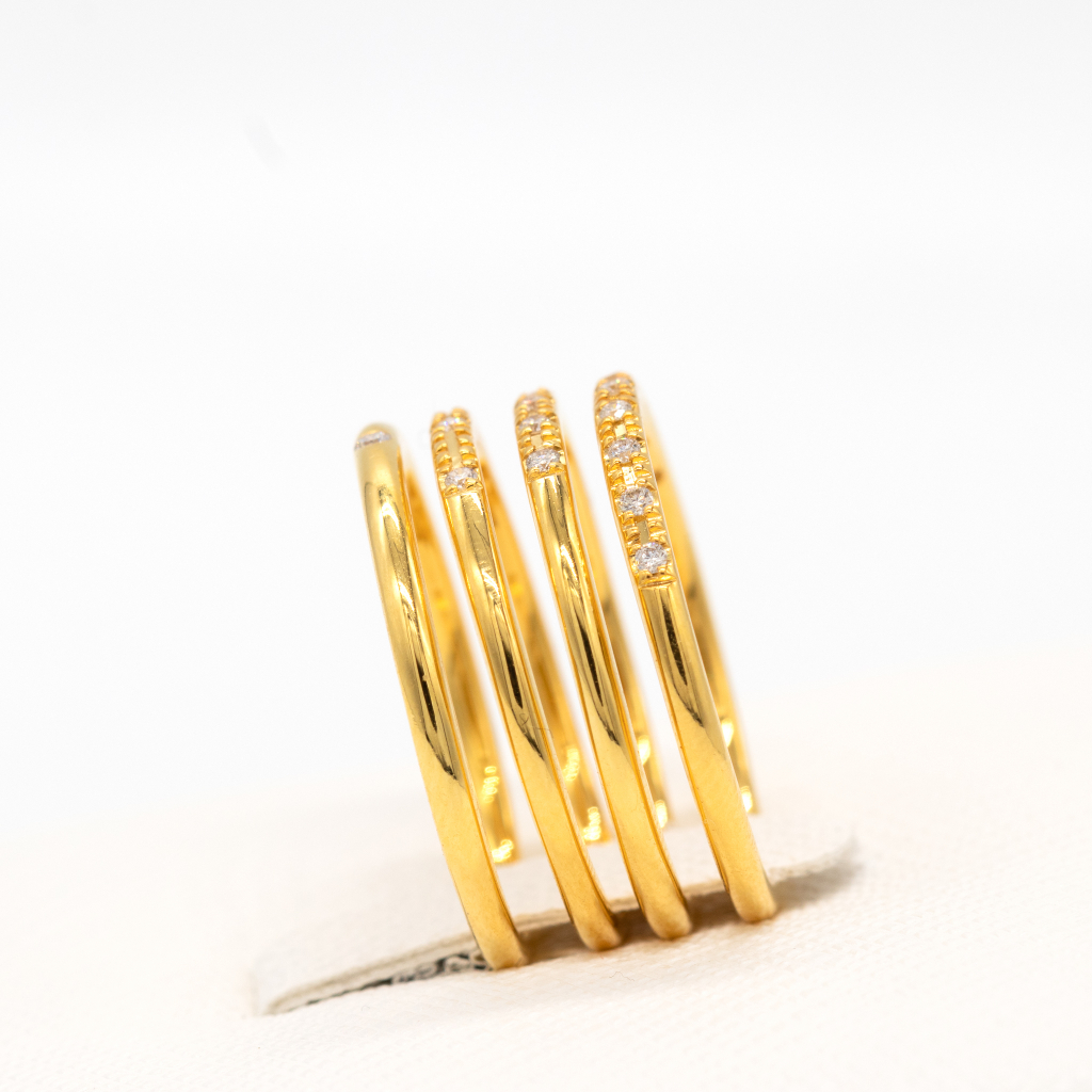 แหวนสไตร์มินิมอล-เพชร-9-เม็ด-แหวนเพชร-แหวนทองเพชรแท้-ทองแท้-37-5-9k-me752