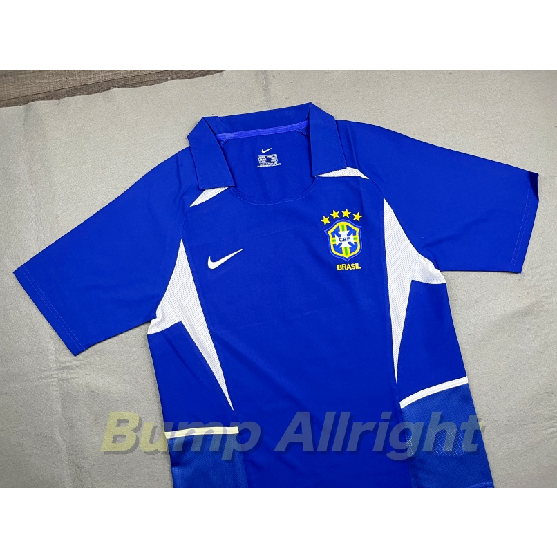 retro-เสื้อฟุตบอลย้อนยุค-vintage-บลาซิล-เยือน-2002-brazil-away-2002-9-ronaldo-เสื้อเปล่า