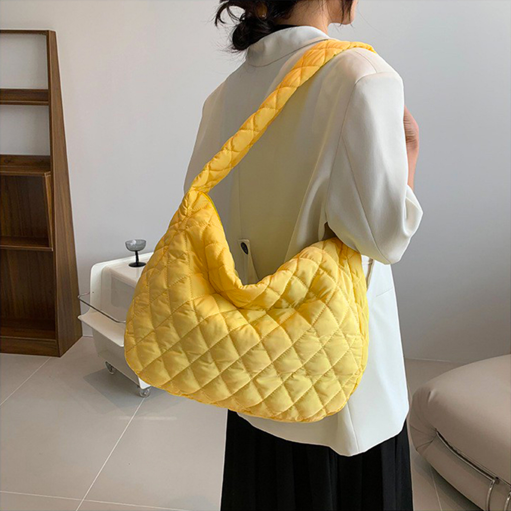 amikabag-mk1846-กระเป๋าสะพายไหล่ใบหญ่เป็นผ้าโพลีเอสเตอร์นุ่มๆ