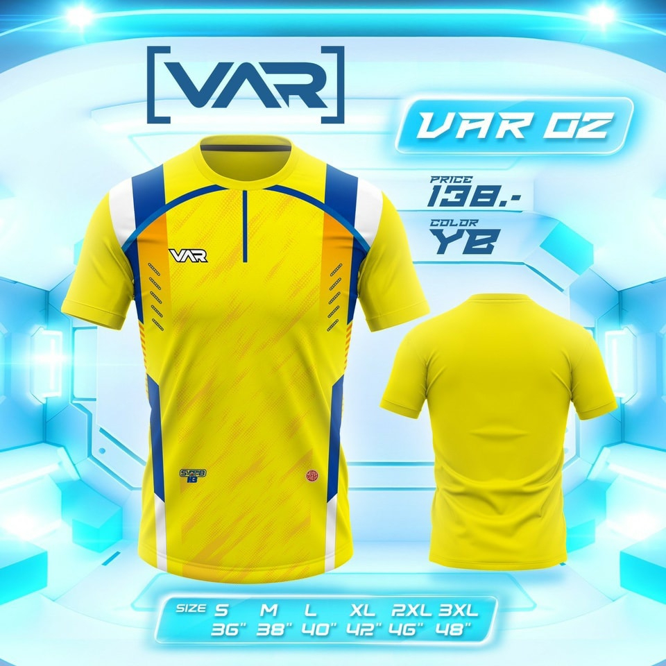 เสื้อฟุตบอล-เสื้อกีฬา-super-b-เสื้อกีฬาเอชทรี-h3-sport-รุ่น-var-02-ชุดที่-1-ของแท้-100