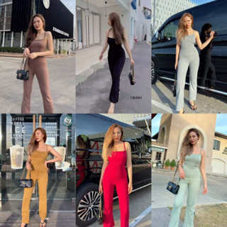 AK 13649 Jumpsuit จั้มสุทสายเดี่ยวไขว้หลังขายาว