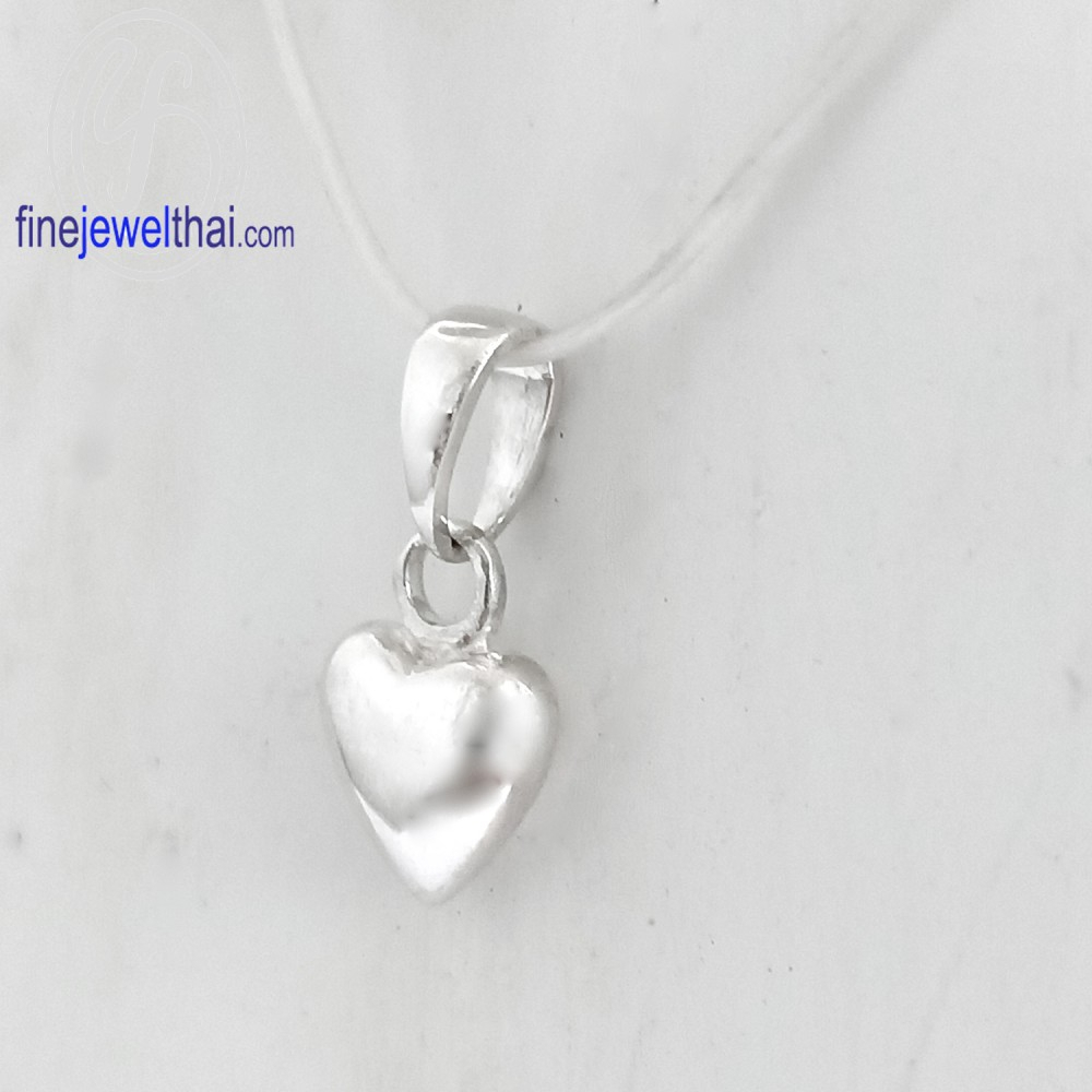 finejewelthai-จี้เงินแท้-จี้หัวใจ-เงินแท้-heart-silver-pendant-p120400