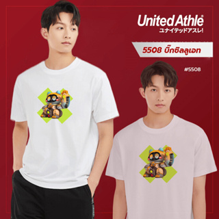 United Athle®  เสื้อยืดผู้ชาย  เสื้อยืดคอกลมแขนสั้น robot cat เสื้อยืดผ้าฝ้ายคู่รัก- สีขาว รุ่น #5508
