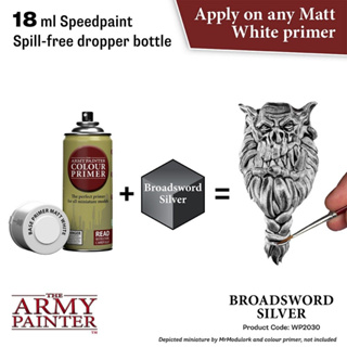 🔥มีของพร้อมส่ง🔥 Army Painter Speedpaint 2.0 Broadsword Silver 18ml AP-WP2030 สีอะคริลิคสูตรน้ำ water Based Acrylic