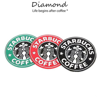 ❤ Diamond Coffee  ที่รองแก้ว ทนความร้อน 10 ซม  Starbuck Coffee JUK0