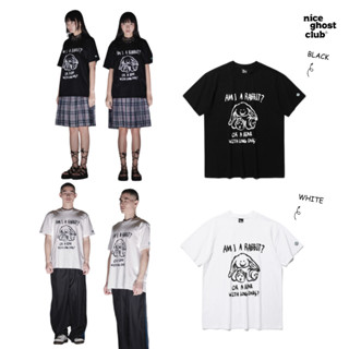 ALAND เสื้อยืด NICE GHOST CLUB RABBIT OR BEAR TEE Black, White S, M, L