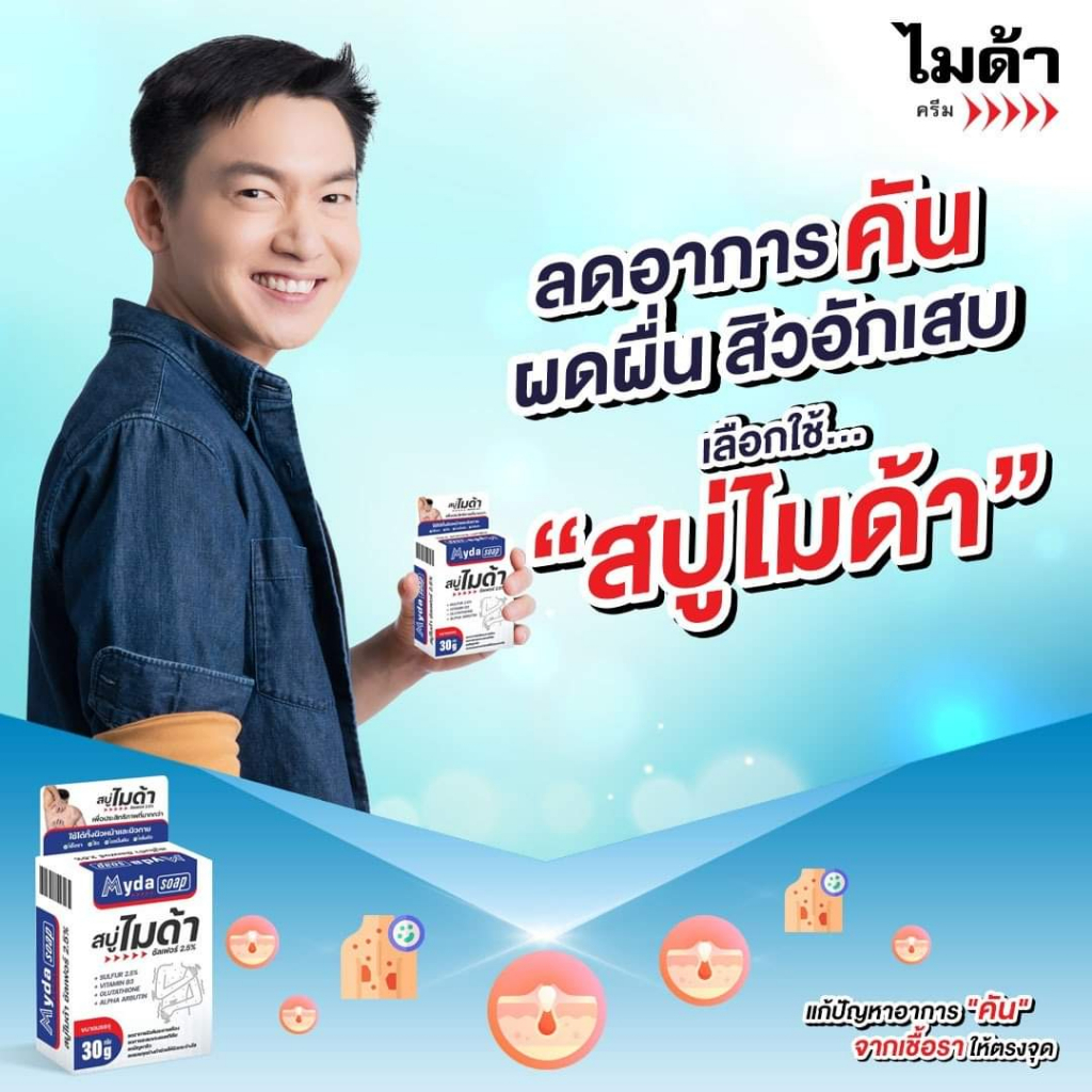 สบู่ก้อน-ไมด้า-ซัลเฟอร์-2-5-สบู่-myda-soap-ลดสิว-ผดผื่น-กลิ่นตัว-บริษัท-tman