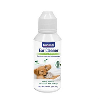 Kanimal Ear Cleaner น้ำยาเช็ดหูสำหรับสัตว์เลี้ยง สูตรอ่อนโยน ลดการอักเสบ 60 ml