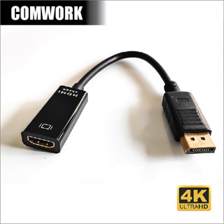 สาย แปลง DP TO HDMI 4K X 2K DISPLAY PORT CABLE ADAPTER CONVERTER COMWORK