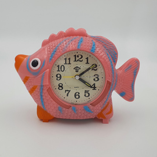 CLEARANCE SALE🔖  ลดล้างสต๊อก! นาฬิกาพลาสติกตั้งโต๊ะ  ของขวัญที่ดีสำหรับเด็ก นาฬิกาลายการ์ปลาน่ารักๆ