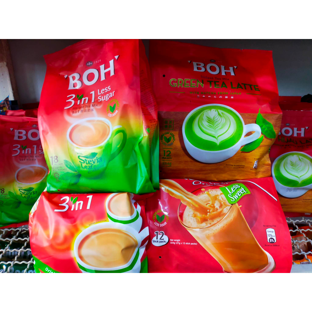 BOH 3 in 1 ชานมสำเร็จรูปบรรจุซองจากมาเลย์ตรา โบห์ | Shopee Thailand