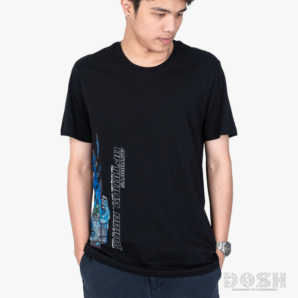 dosh-mens-t-shirts-transformers-2023-เสื้อยืดคอกลม-แขนสั้น-ผู้ชาย-dtmt5063-bl