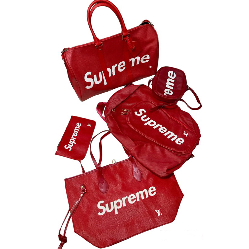 supreme louis vuitton sporttasche