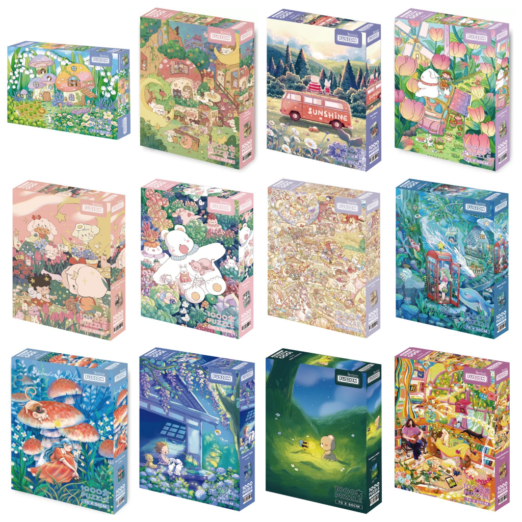 [สินค้าพรีออเดอร์] Botop Fusion jigsaw puzzle จิ๊กซอว์นำเข้า 1000 ชิ้น ...