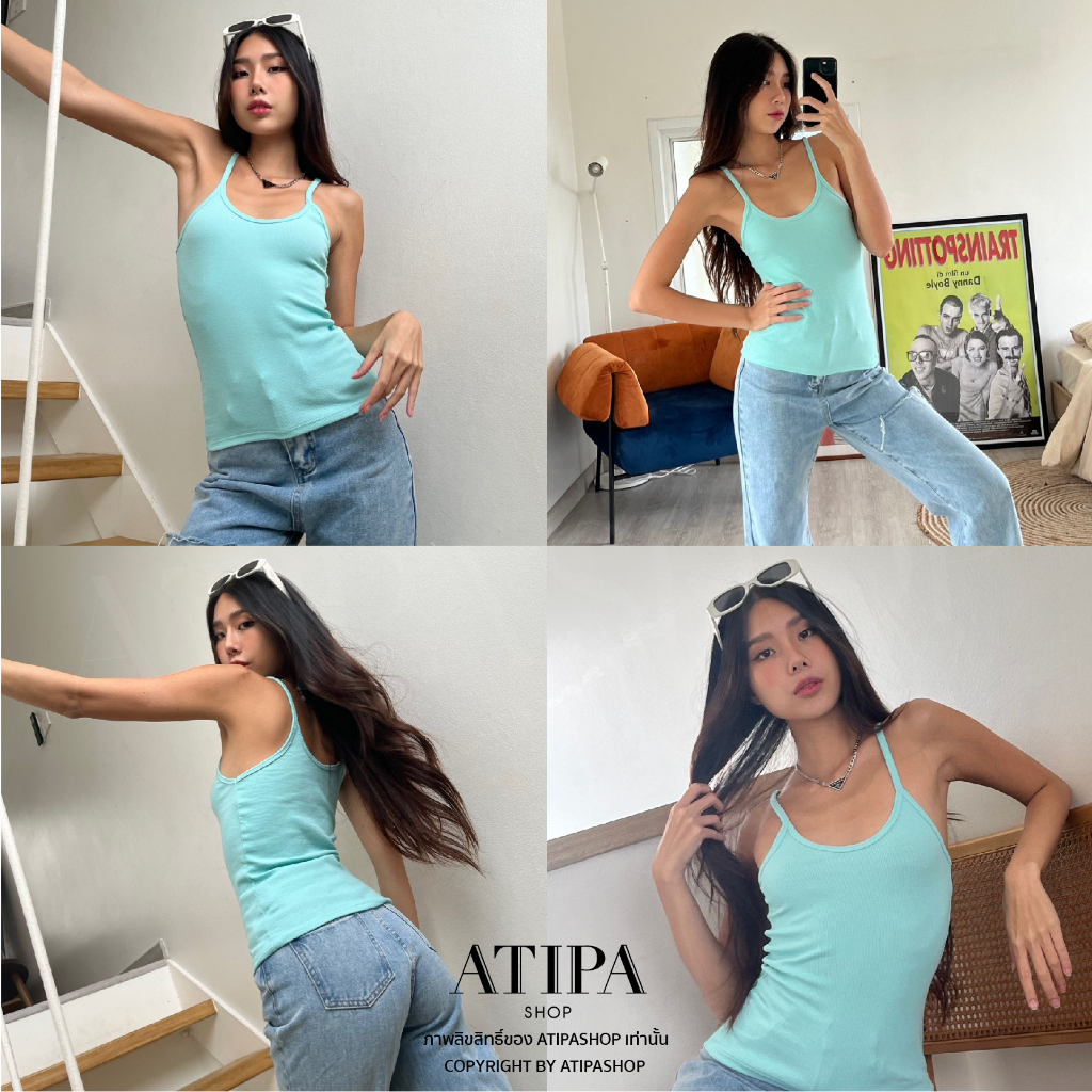 atipashop-chitra-tank-top-เสื้อกล้าม-เสื้อแขนกุด-ผ้าร่อง-ทรงเบสิค-มีหลายสีให้เลือก