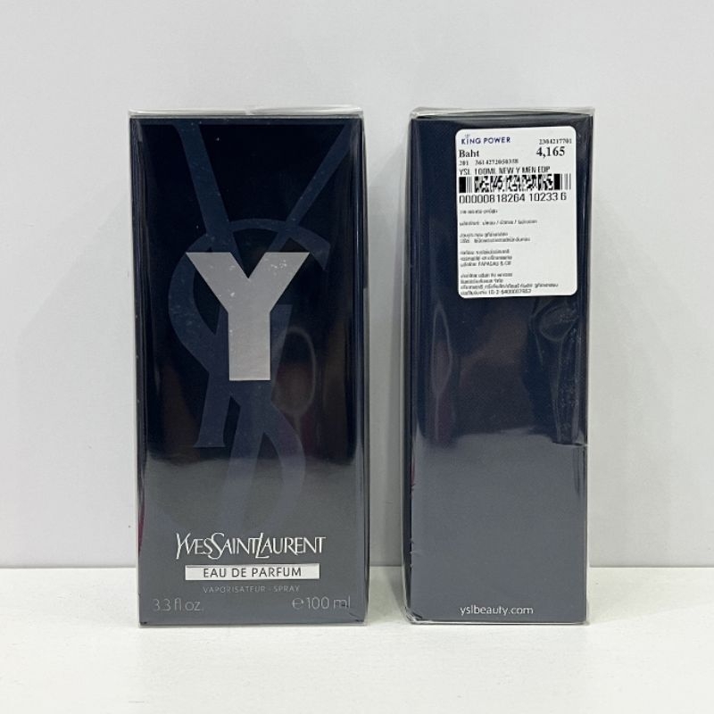 แท้ป้ายKing Power น้ำหอมผู้ชาย YSL Y Eau De Parfum กล่องซีล edp ขนาด