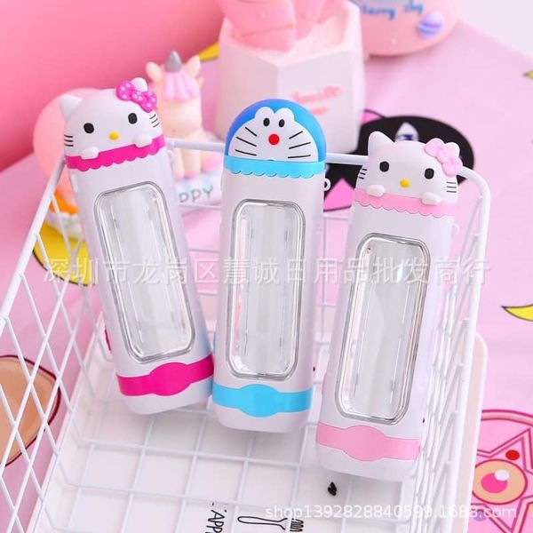 พร้อมส่ง-ราคาถูกทีสุด-ไฟฉายการ์ตูน-hello-kitty-สีชมพูเข้ม-ชาร์จไฟบ้าน-มีไฟ-2ตำแหน่ง