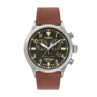 Timex TWH6Z3010 EASY READER CLASSIC นาฬิกาข้อมือผู้ชาย สายหนัง สีน้ำตาล หน้าปัด 42 มม.