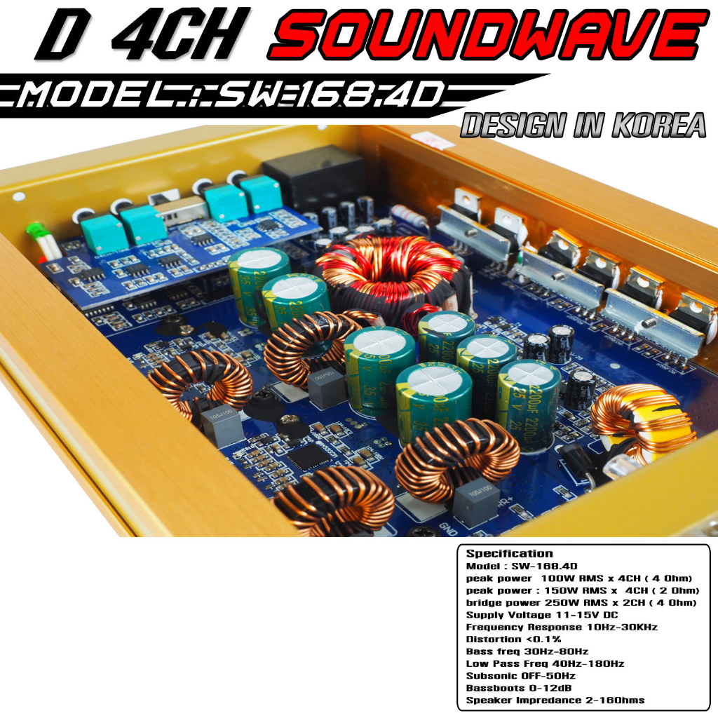 soundwave-เพาเวอร์แอมป์-class-d-4ch-sw-168-4d-korea-รับประกัน-1-ปี-เพาเวอร์รถยนต์-class-d-4ชาแนล-เพาเวอร์แอมป์รถยนต์