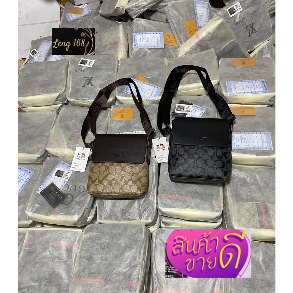 กระเป๋าสะพายผู้ชาย-coach-สินค้าแนะนำยอดนิยม-ขนาด8นิ้ว-สต๊อกพร้อมส่ง