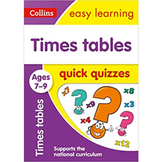 DKTODAY หนังสือ COLLINS EASY LEARNING KS2:TIMES TABLES QUICK QUIZZES AGES 7-9