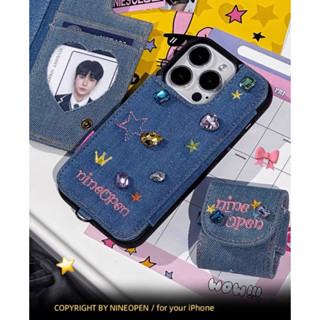 Nine Open Denim Case Y2k style เคสประกบด้านหน้าใส่บัตรได้