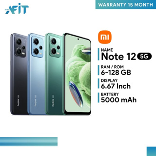 Xiaomi Redmi Note12 5G (6+128GB) (8+256GB) หน้าจอ 6.67 นิ้ว แบตเตอรี่ 5000 mAh  ชาร์จไว33W ll ประกันศูนย์ 15 เดือน