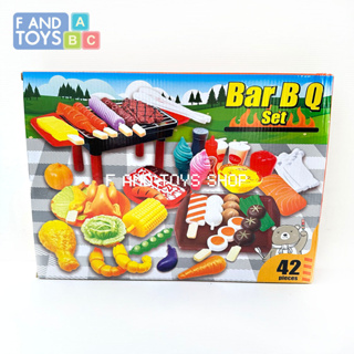 F AND TOYS ชุดของเล่นปิ้งย่าง BBQ 42 ชิ้น