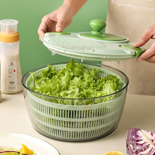 มีของ🚩 ที่สลัดน้ำผัก 4L ตะกร้าล้างผัก เครื่องปั่นแห้งผัก เครื่องสลัดน้ำออกจากผัก กะละมังล้างผัก ที่ล้างผัก ตะแกรงล้างผัก
